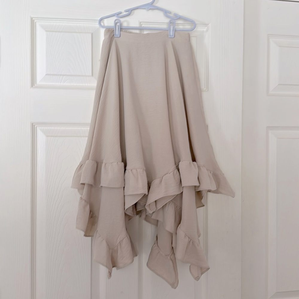 Joyfolie Sena Maxi Skirt in Ecru size 8